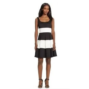 Lauren Ralph Lauren Women's Black & White Sleeveless Dress Size 6 Career‎